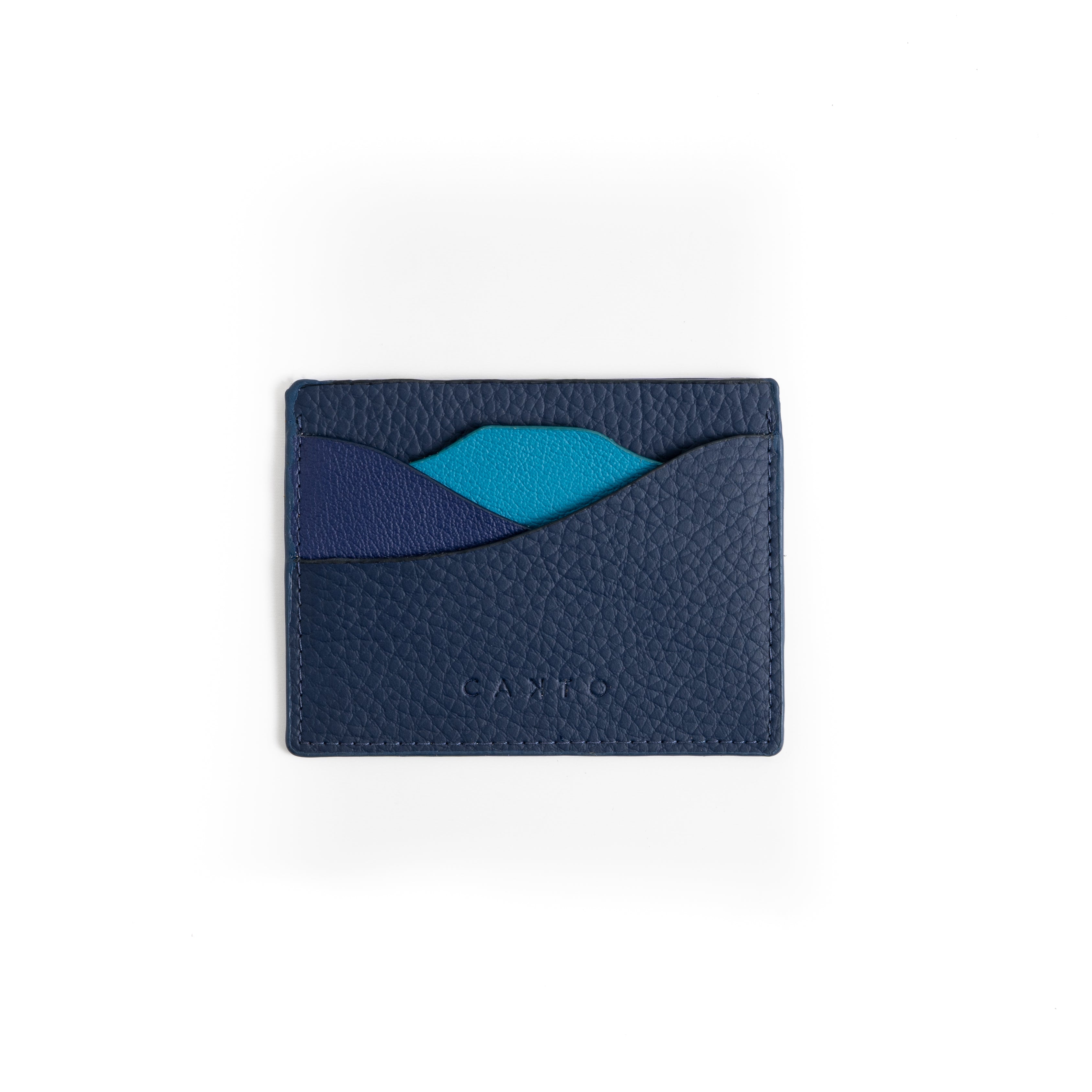 KRUK Ocean Blue Leather Card Holder – K R U K
