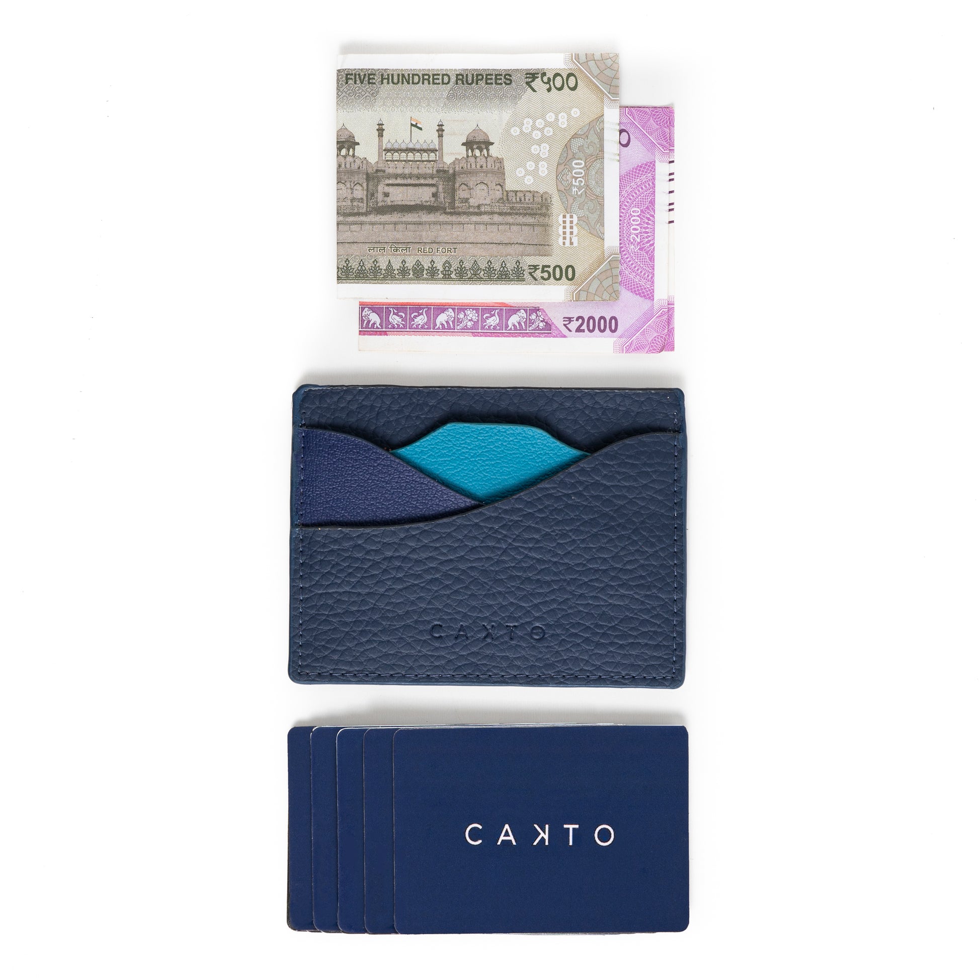 KRUK Ocean Blue Leather Card Holder – K R U K